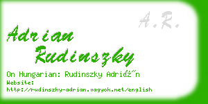 adrian rudinszky business card